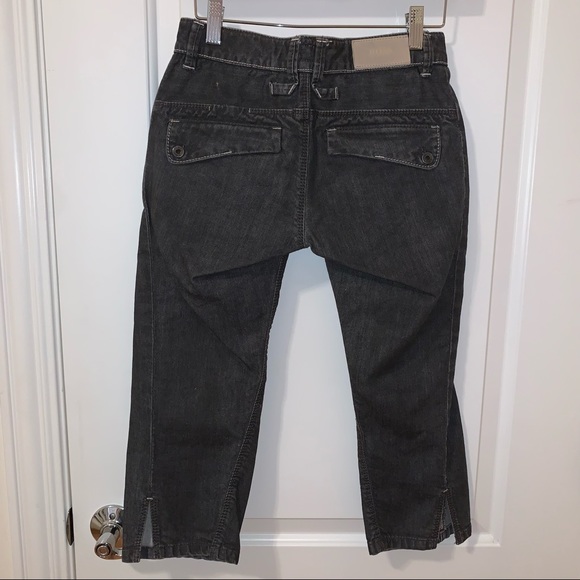 Hugo Boss Washed Black Cropped Capri Denim Jeans - Picture 2 of 12